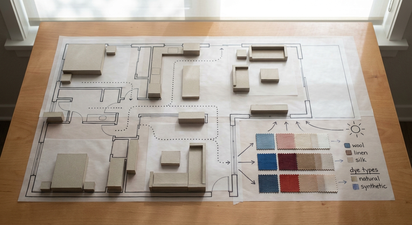 Why textile fading depends on fiber dye and window exposure
